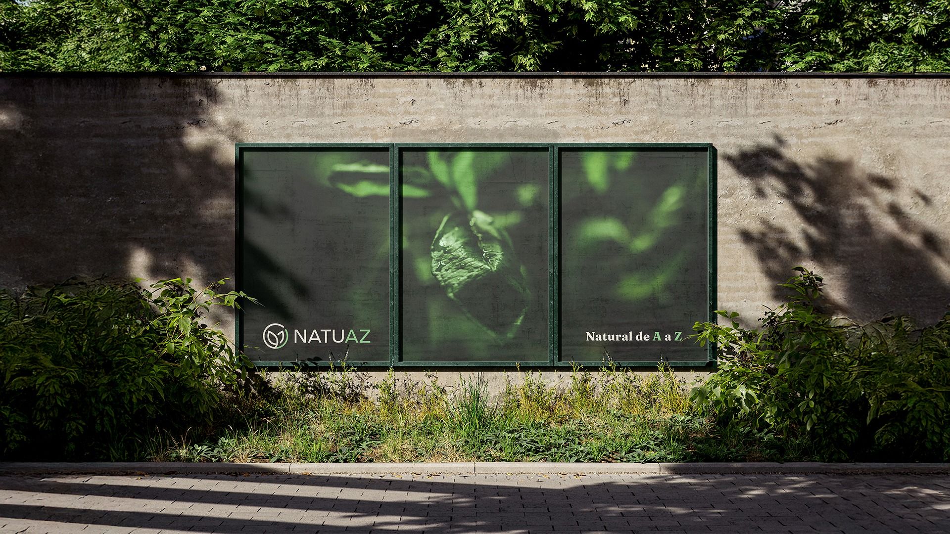 Painéis da identidade visual Natuaz, Natural de A a Z